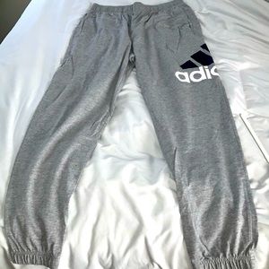 Grey adidas joggers